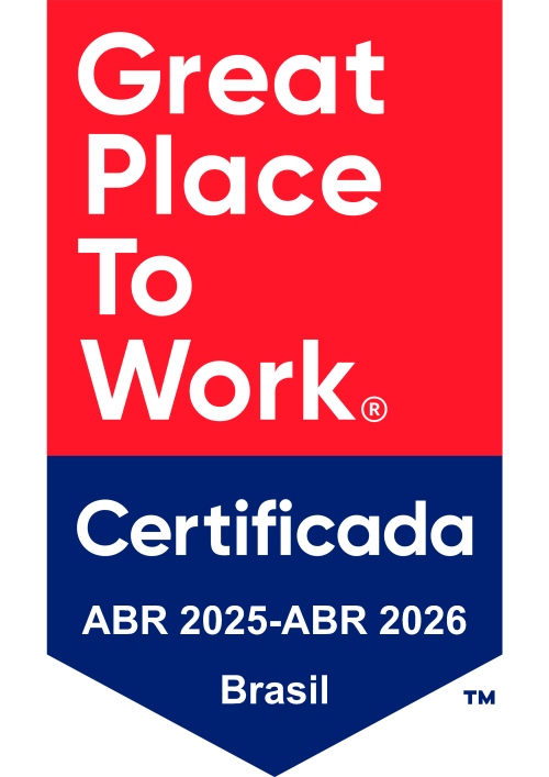 Selo Great Place to Work Brasil — Certificada, abril 2025 a abril 2026